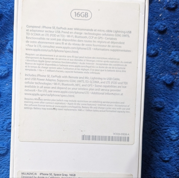 Iphone SE 16G in Original Box | 1st Gen | UNLOCKED | NM+ | Black and Silver | - Picture 11 of 11